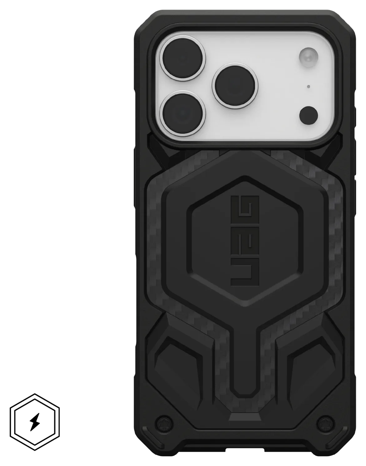 UAG Monarch Pro Apple iPhone 17 Pro Hoesje MagSafe Back Cover Carbon Fiber afbeelding 2