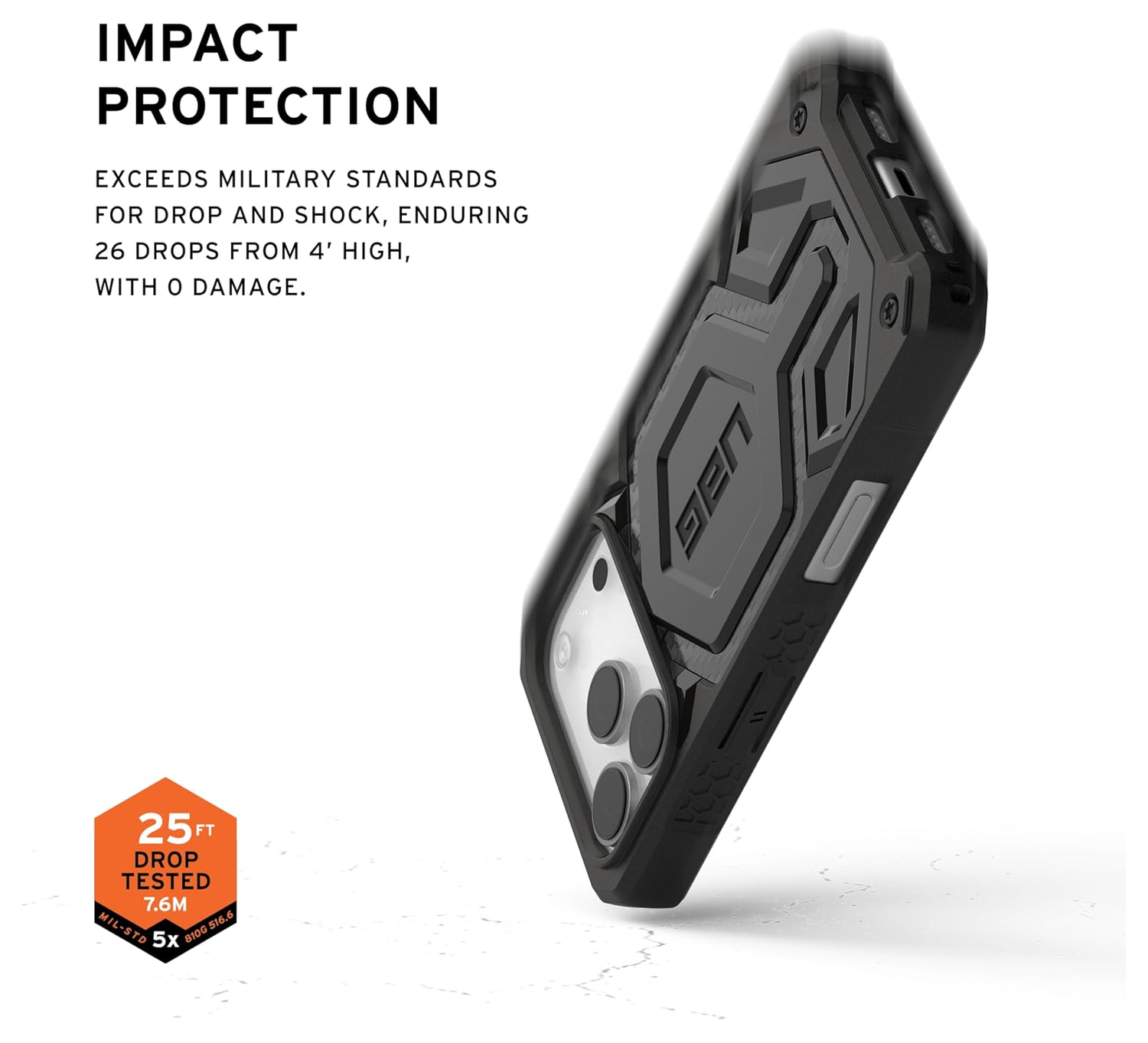 UAG Monarch Pro iPhone 17 Pro Hoesje MagSafe Back Cover Carbon Fiber afbeelding 4