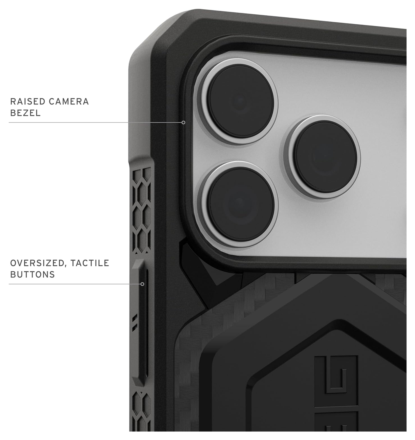 UAG Monarch Pro iPhone 17 Pro Hoesje MagSafe Back Cover Carbon Fiber afbeelding 6