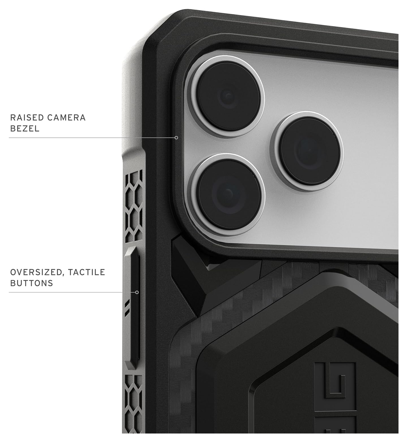 UAG Monarch Pro Apple iPhone 17 Pro Max Hoesje MagSafe Back Cover Carbon Fiber afbeelding 6