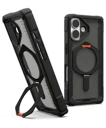 UAG Plasma XTE iPhone 17 Hoesje MagSafe Stand Back Cover Zwart Oranje afbeelding