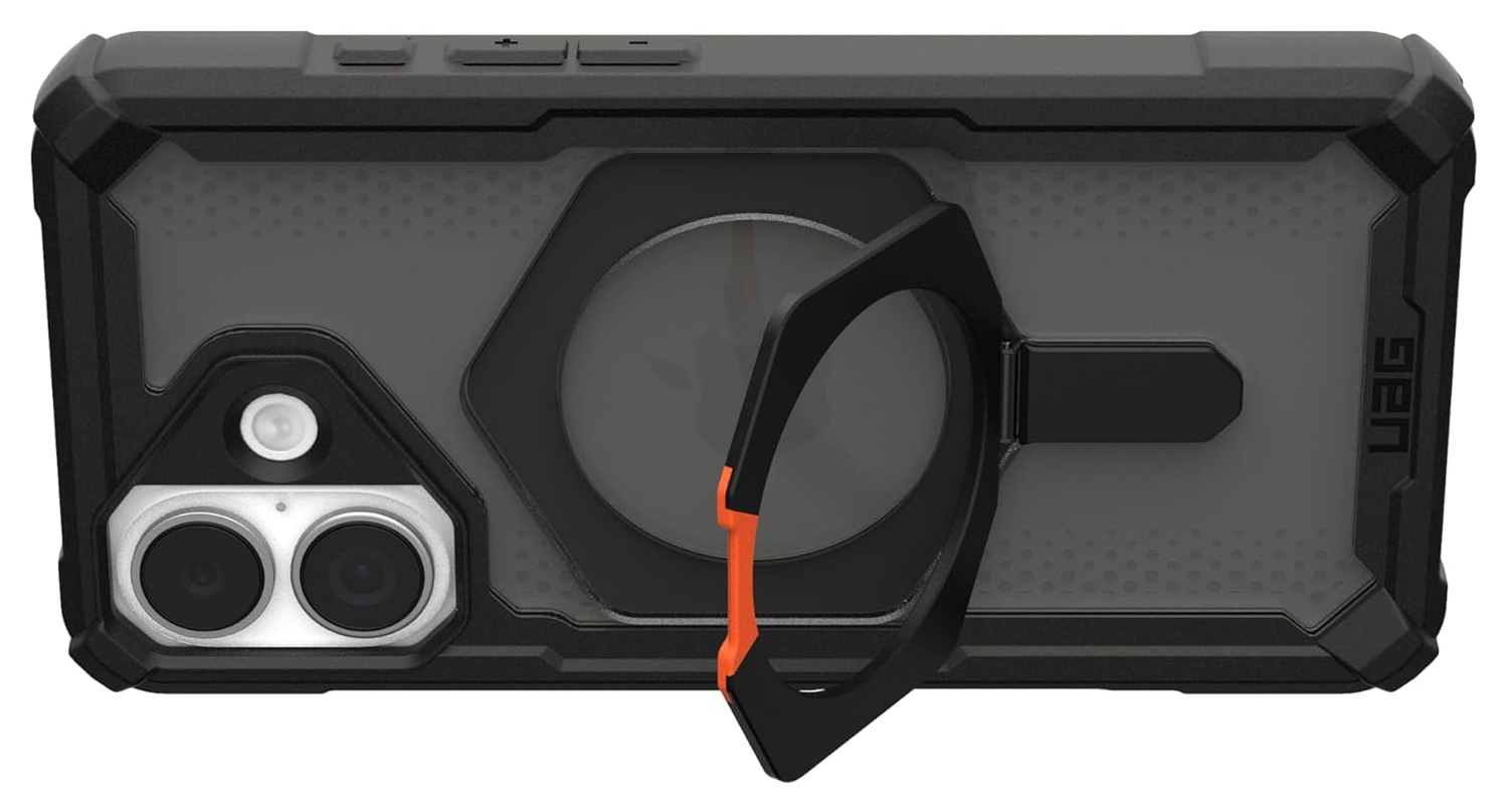 UAG Plasma XTE iPhone 17 Hoesje MagSafe Stand Back Cover Zwart Oranje afbeelding 4