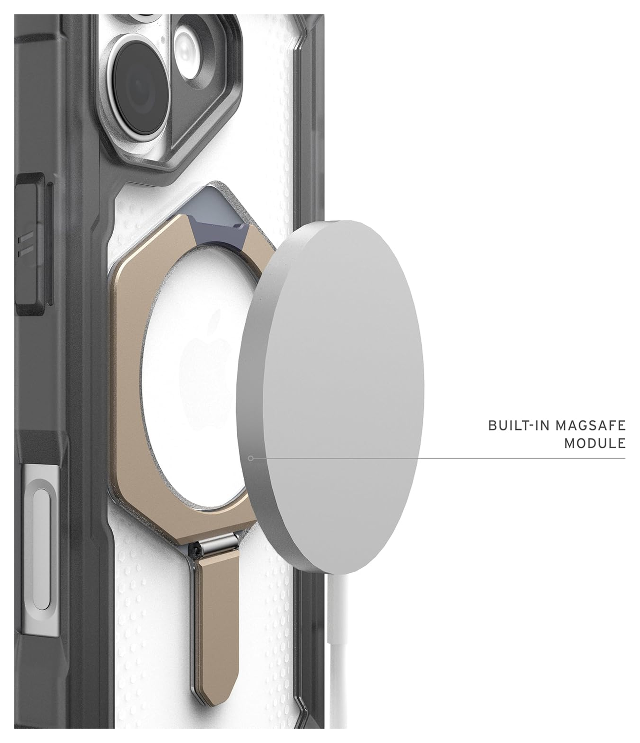 UAG Plasma XTE iPhone 17 Hoesje MagSafe Stand Back Cover Ash Titanium afbeelding 5
