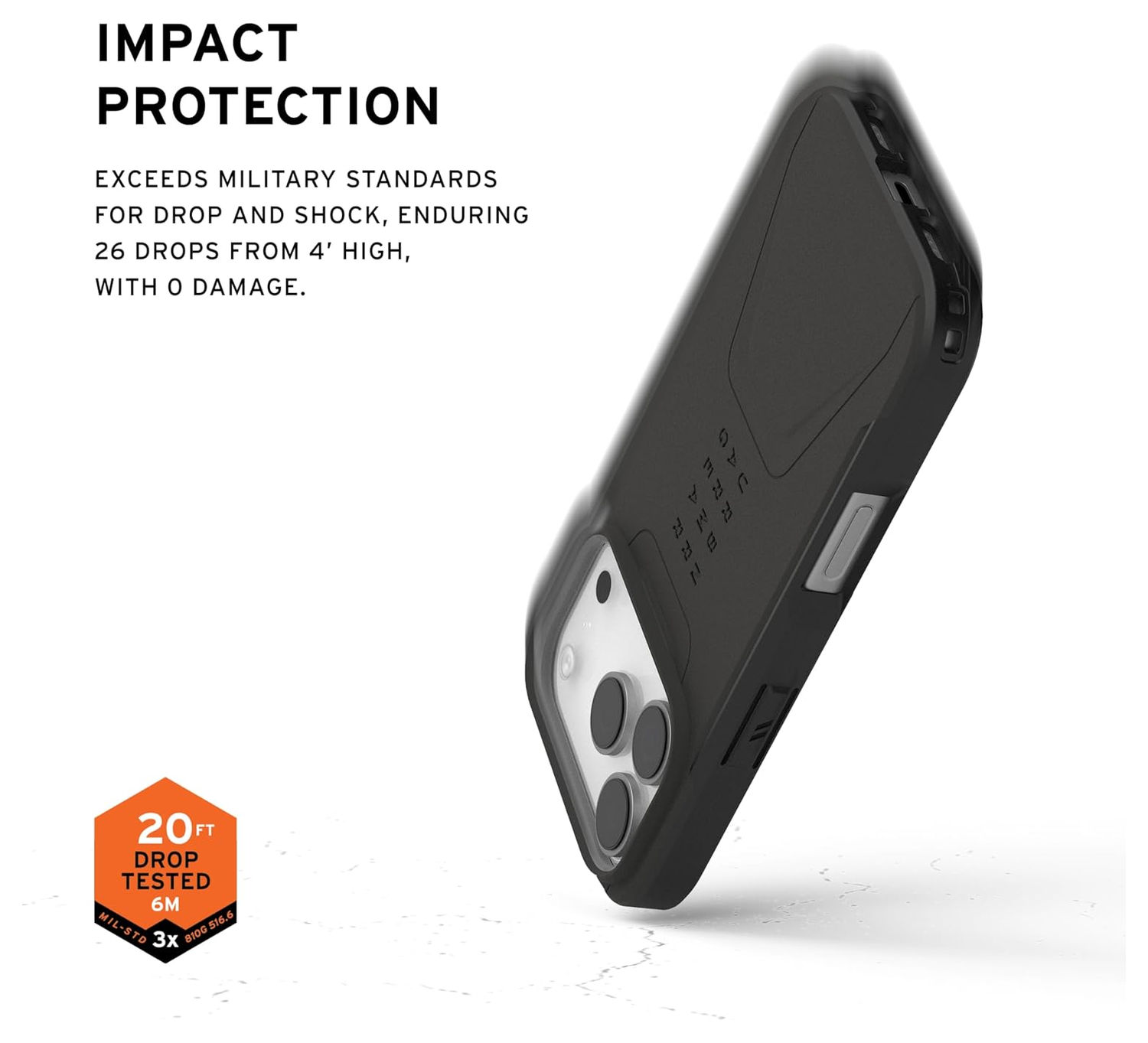 UAG Civilian iPhone 17 Pro Hoesje MagSafe Back Cover Zwart afbeelding 5