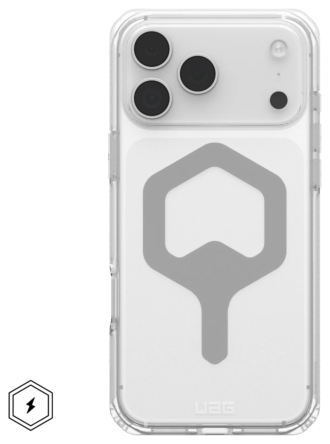 UAG Plyo Pro iPhone 17 Pro Max Hoesje MagSafe Back Cover Ice Zilver afbeelding 1