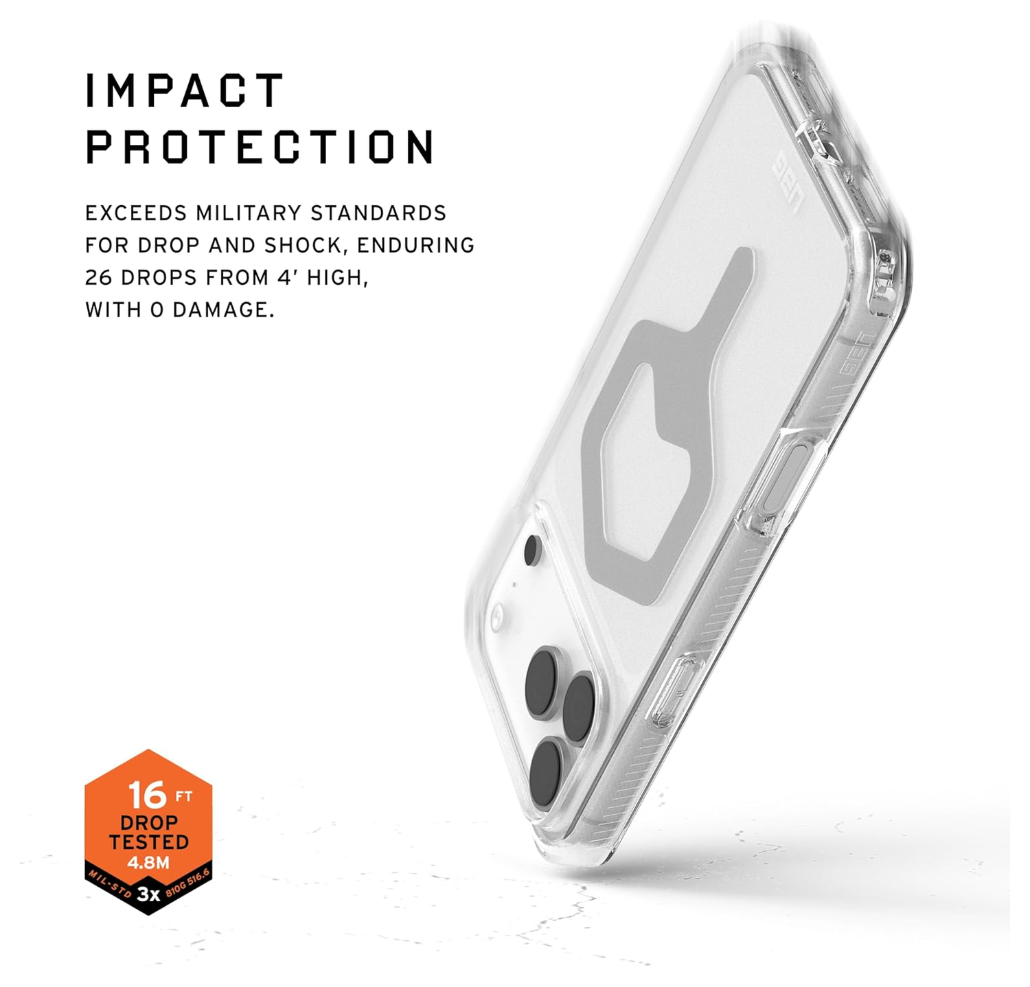 UAG Plyo Pro iPhone 17 Pro Max Hoesje MagSafe Back Cover Ice Zilver afbeelding 4