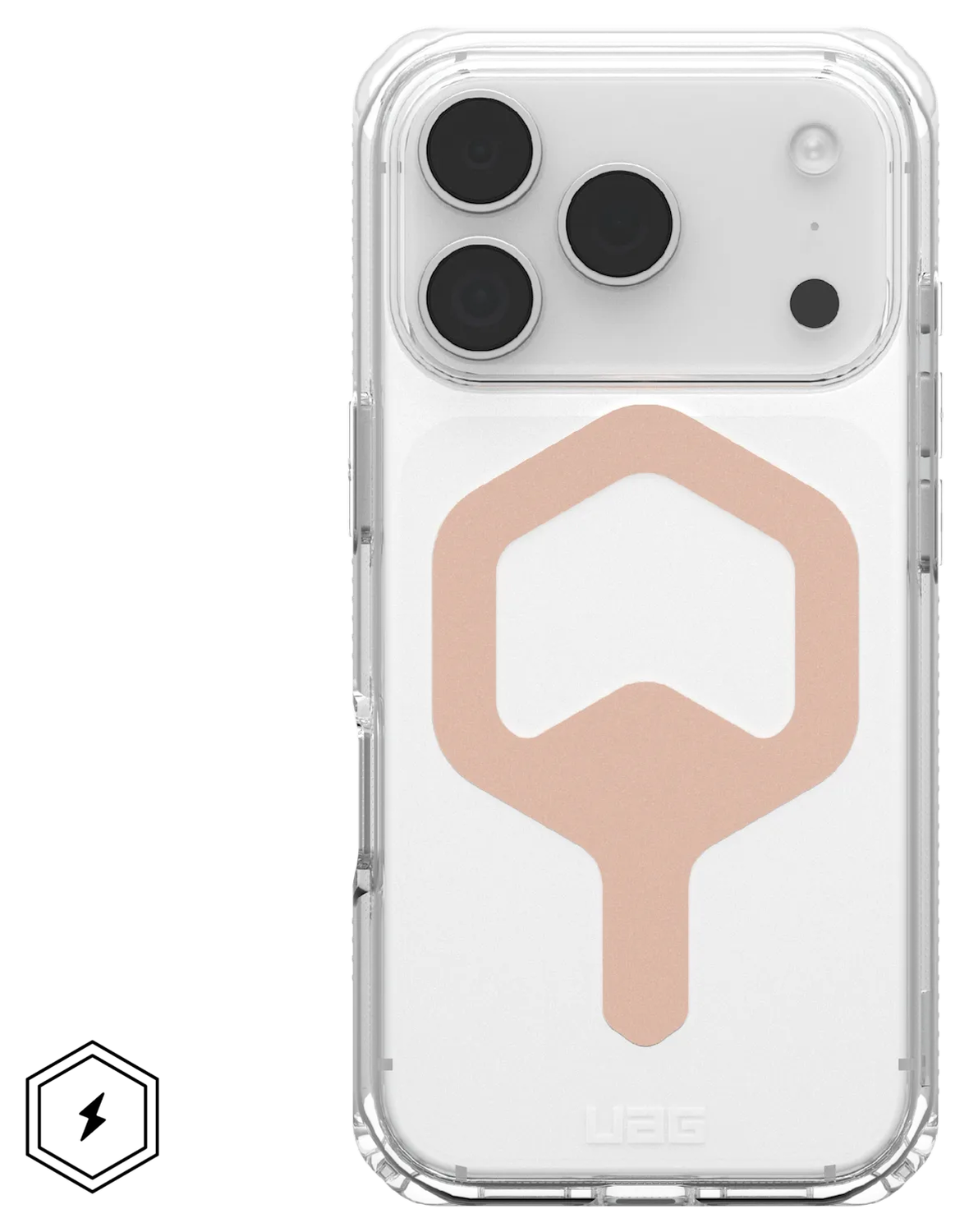 UAG Plyo Pro Apple iPhone 17 Pro Hoesje MagSafe Back Cover Ice Roze Goud afbeelding 1