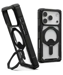 UAG Plasma XTE iPhone 17 Pro Hoesje MagSafe Stand Back Cover Transparant Zwart afbeelding