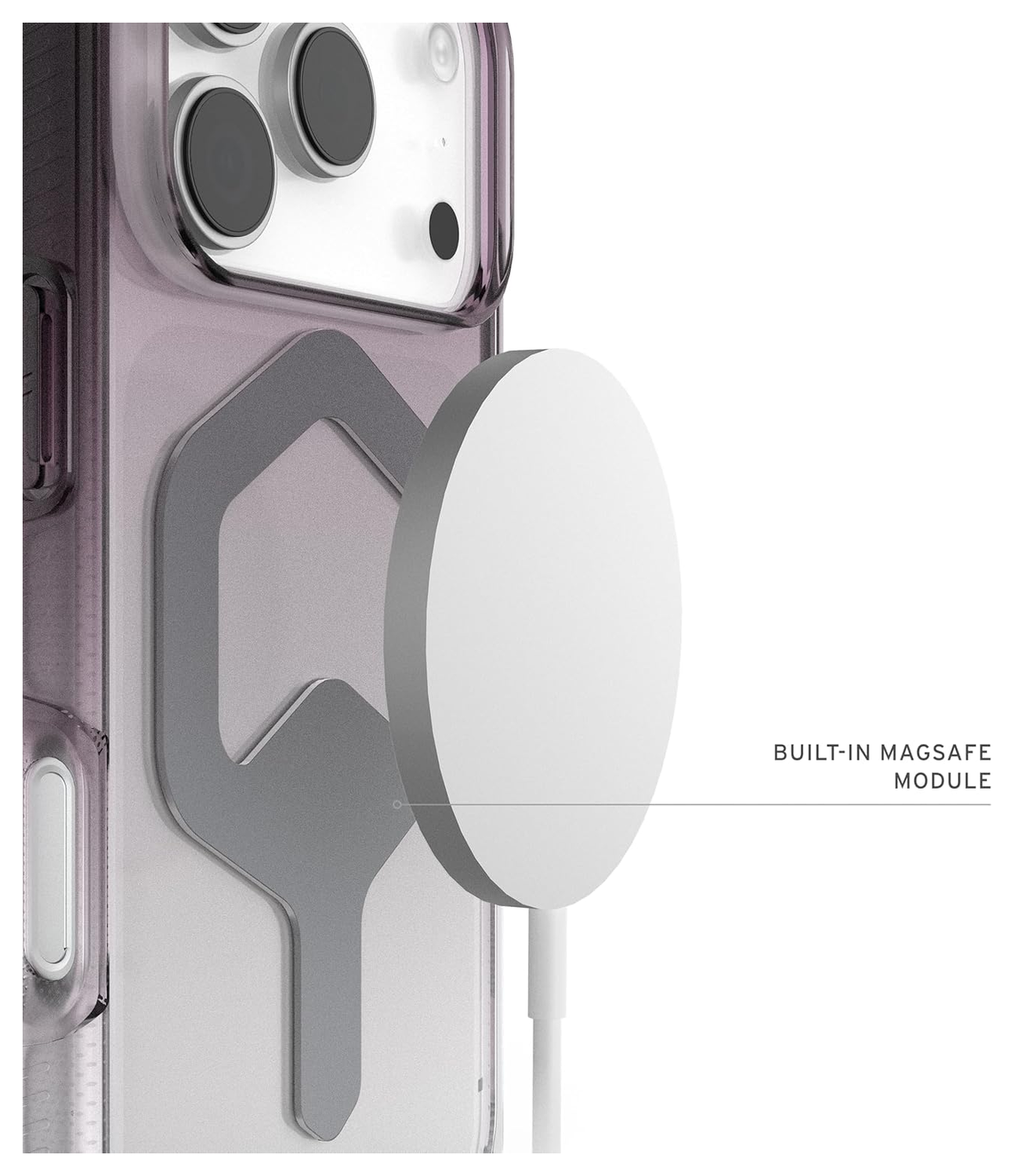 UAG Plyo Pro iPhone 17 Pro Hoesje MagSafe Back Cover Zwart Transparant afbeelding 5