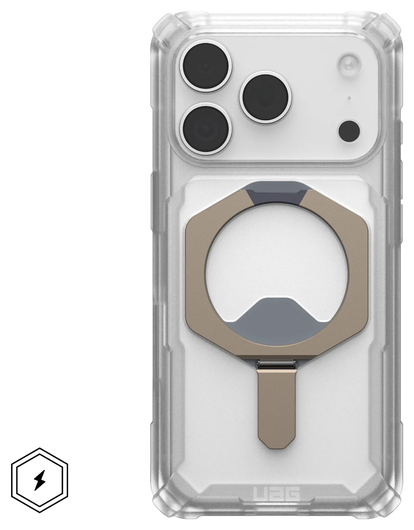 UAG Plasma XTE iPhone 17 Pro Hoesje MagSafe Stand Back Cover Titanium Clear afbeelding 2