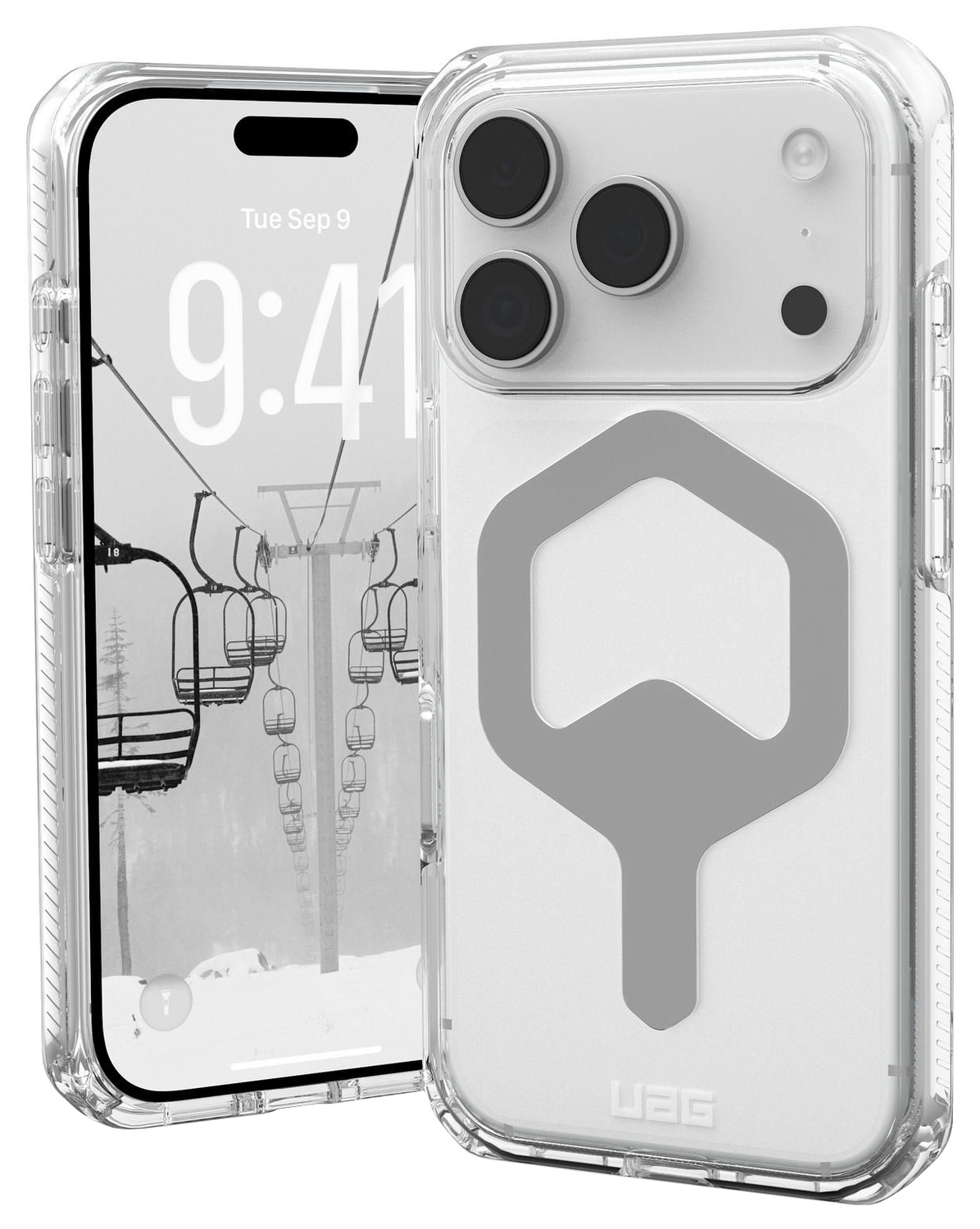 UAG Plyo Pro iPhone 17 Pro Hoesje MagSafe Back Cover Ice Zilver afbeelding 1