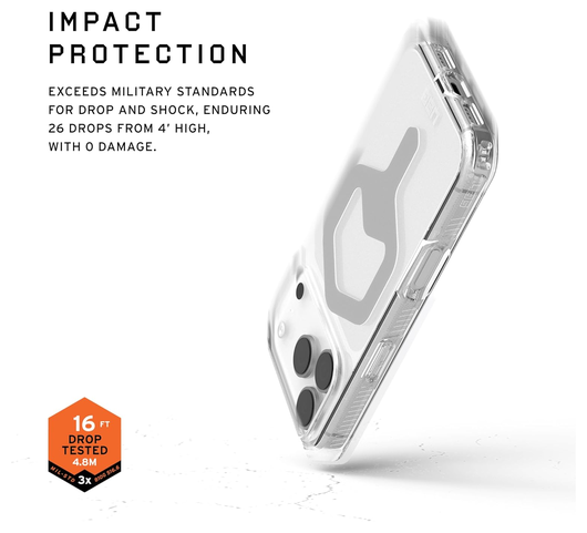 UAG Plyo Pro iPhone 17 Pro Hoesje MagSafe Back Cover Ice Zilver afbeelding 4