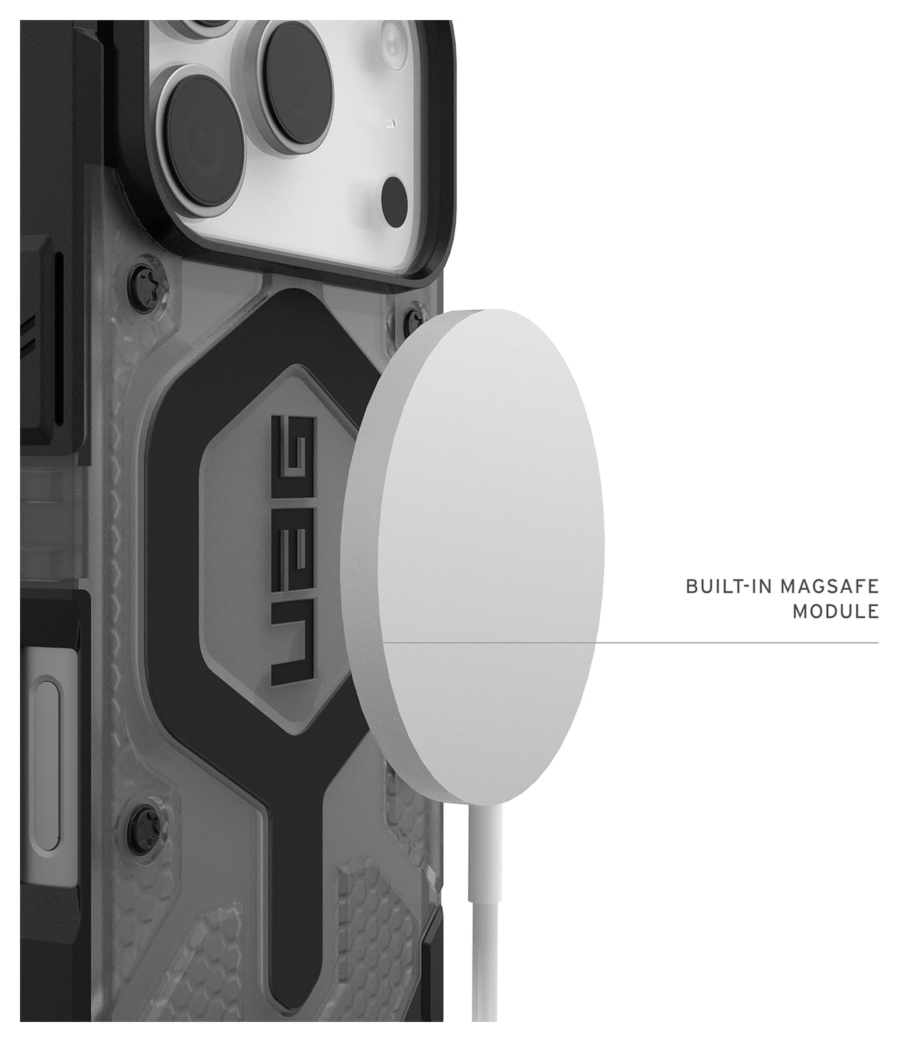 UAG Pathfinder iPhone 17 Pro Hoesje MagSafe Back Cover Ash Zwart afbeelding 5