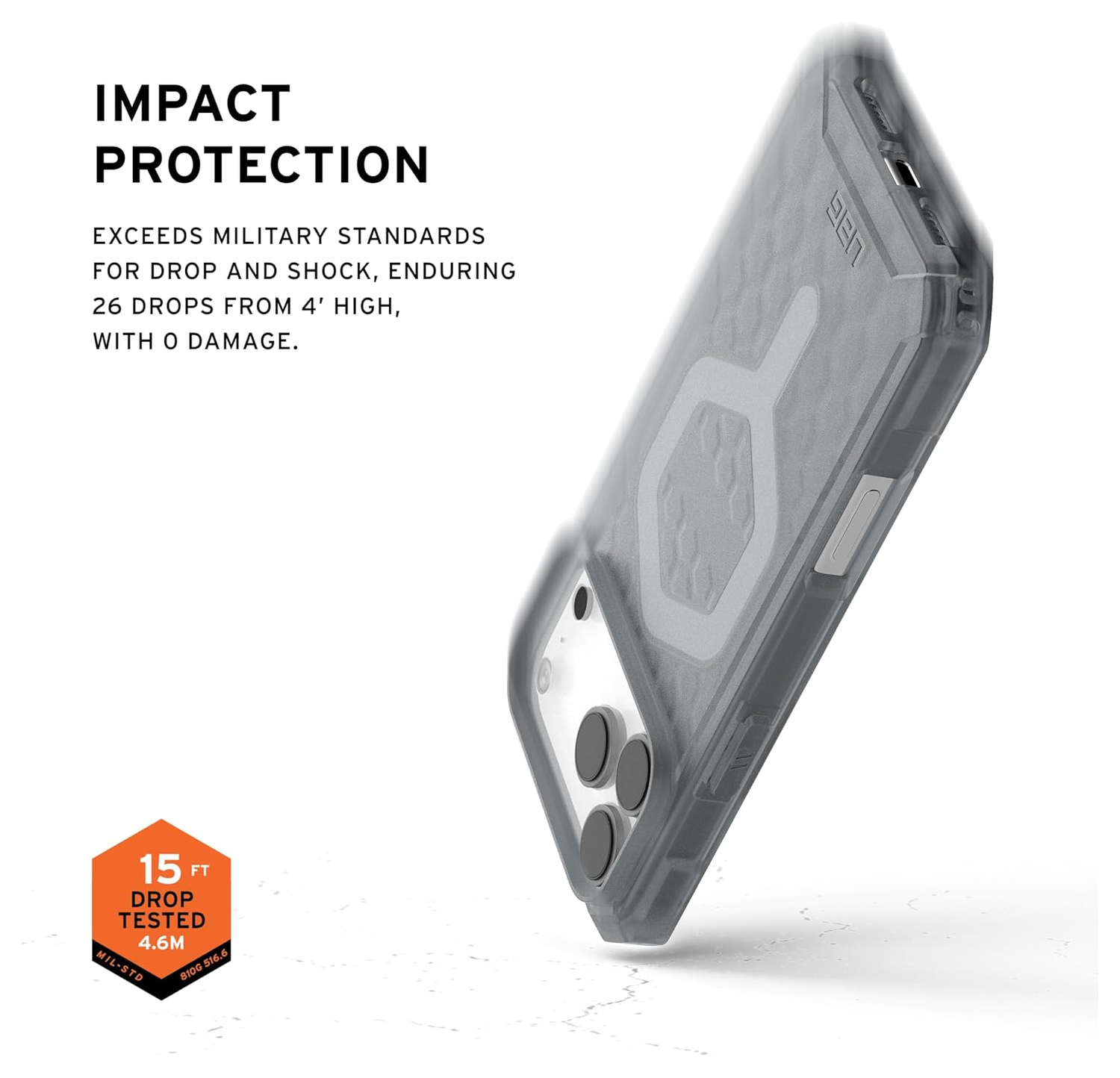 UAG Essential Armor Apple iPhone 17 Pro Max Hoesje MagSafe Back Cover Ash afbeelding 4