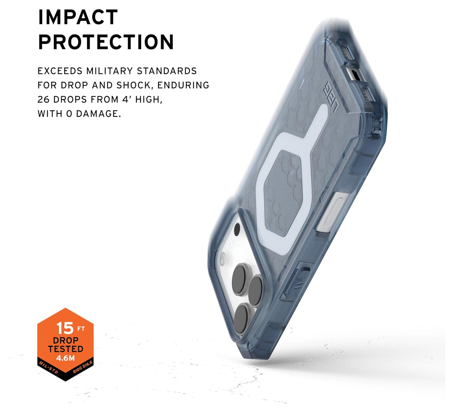 UAG Essential Armor iPhone 17 Pro Hoesje MagSafe Back Cover Blauw afbeelding 4