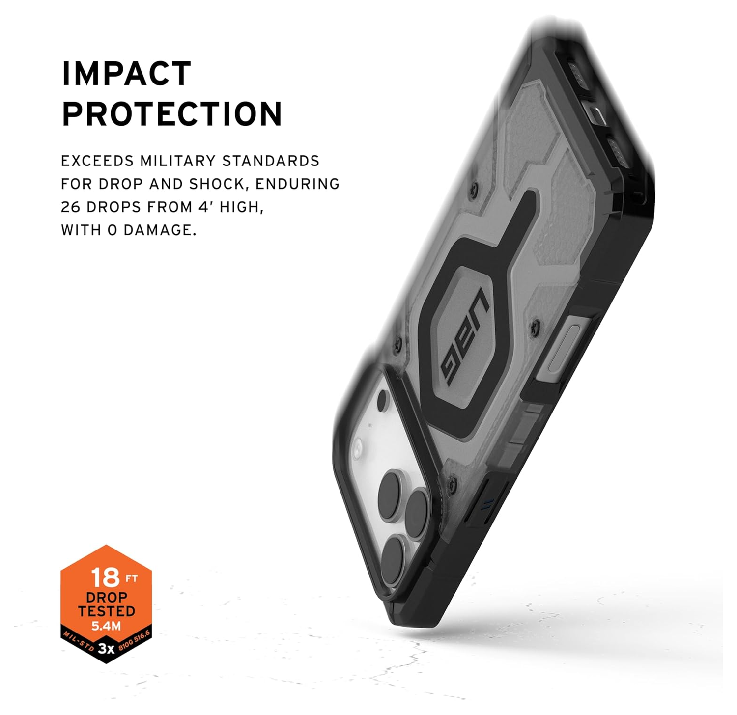 UAG Pathfinder Apple iPhone 17 Pro Max Hoesje MagSafe Back Cover Ash Zwart afbeelding 4