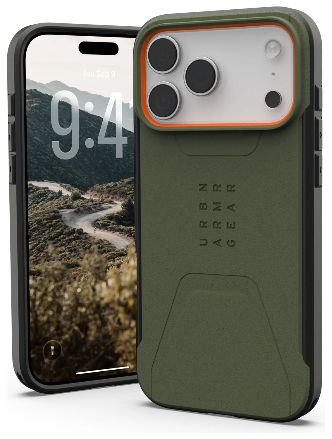 UAG Civilian iPhone 17 Pro Max Hoesje MagSafe Back Cover Groen Oranje afbeelding 1