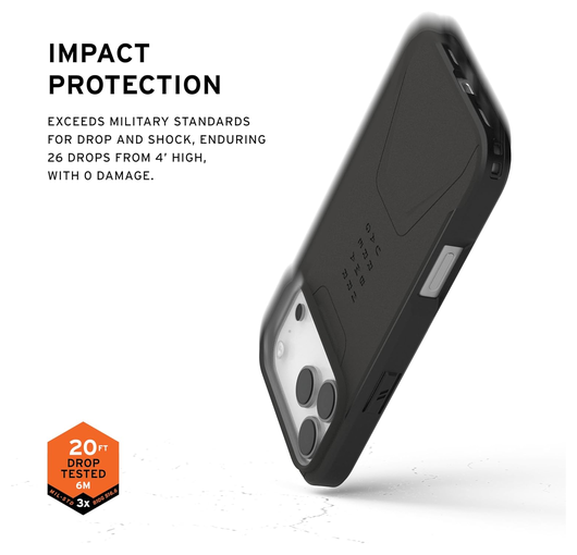 UAG Civilian iPhone 17 Pro Max Hoesje MagSafe Back Cover Zwart afbeelding 6