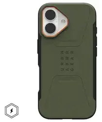 UAG Civilian Apple iPhone 17 Hoesje MagSafe Back Cover Groen Oranje afbeelding