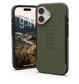 UAG Civilian Apple iPhone 17 Hoesje MagSafe Back Cover Groen Oranje