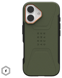 UAG Civilian Apple iPhone 17 Hoesje MagSafe Back Cover Groen Oranje