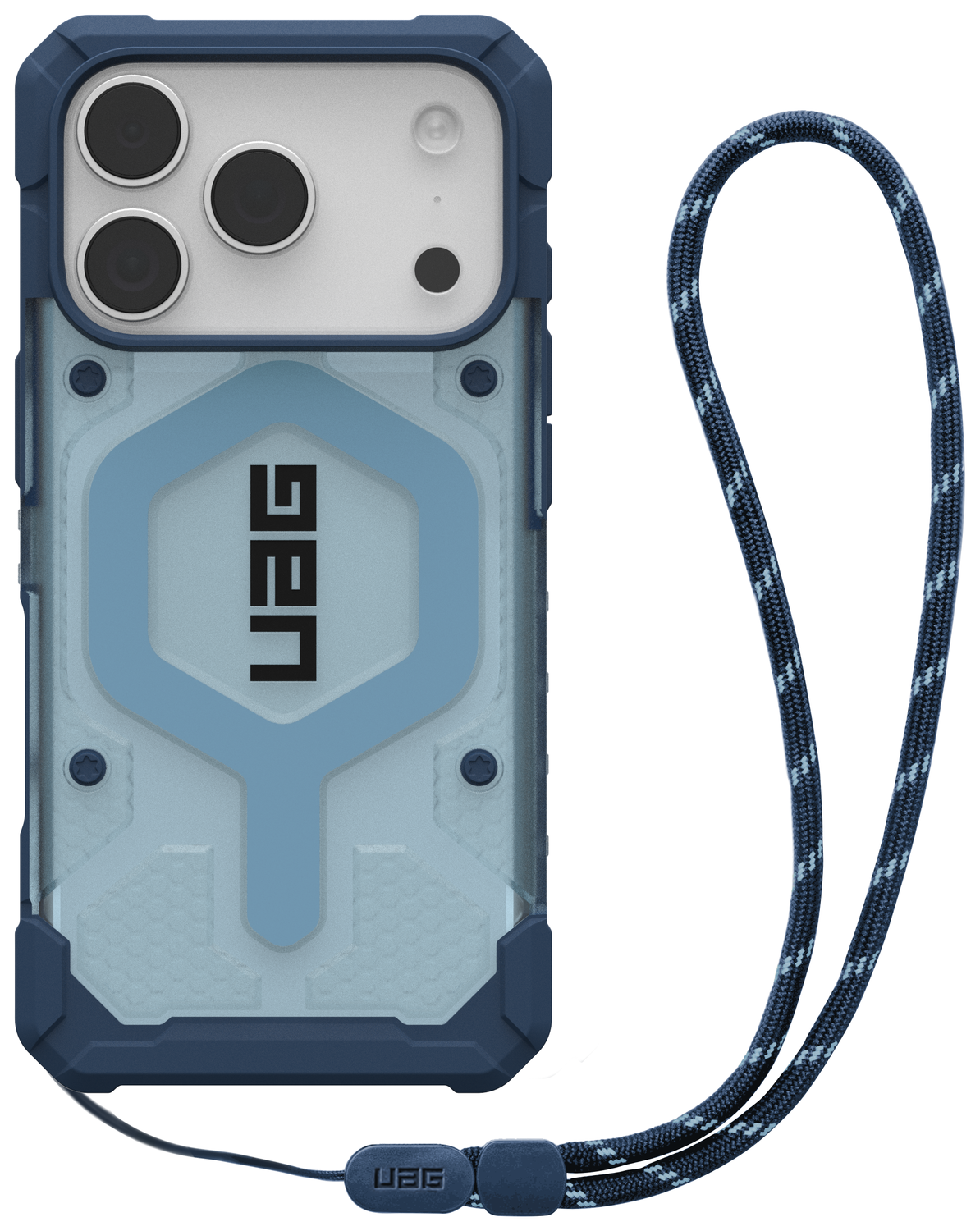 UAG Pathfinder Clear iPhone 17 Pro Hoesje MagSafe met Koord Blauw afbeelding 1