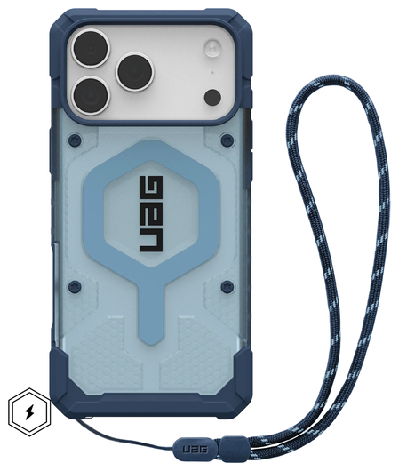 UAG Pathfinder Clear iPhone 17 Pro Max Hoesje MagSafe met Koord Blauw afbeelding 1