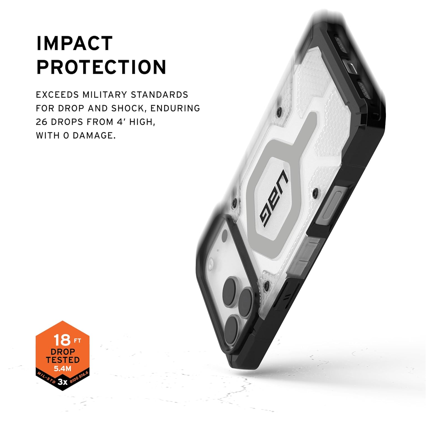 UAG Pathfinder Apple iPhone 17 Pro Max Hoesje MagSafe Back Cover Ice Zilver afbeelding 4