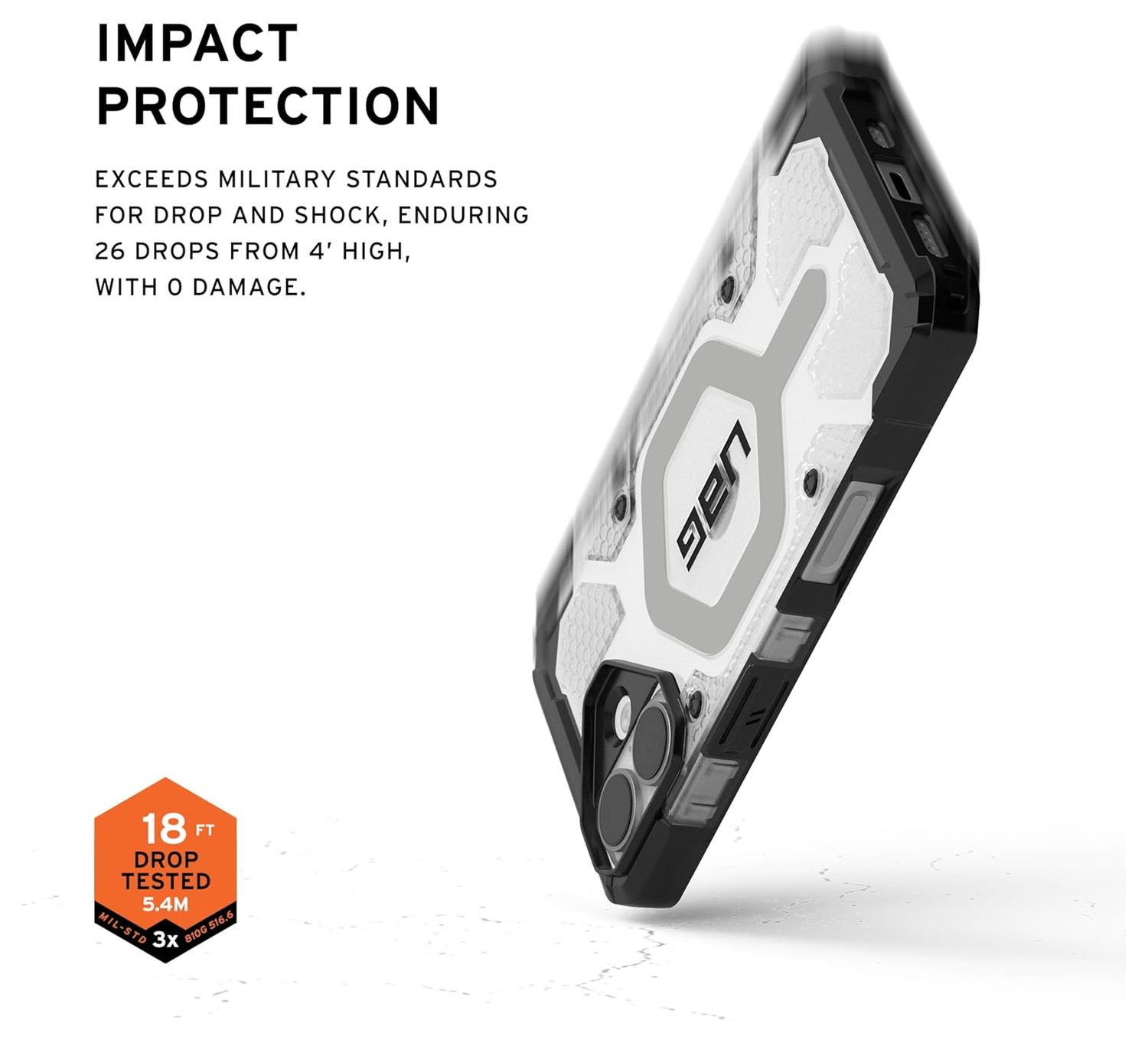 UAG Pathfinder Apple iPhone 17 Hoesje MagSafe Back Cover Ice Zilver afbeelding 4