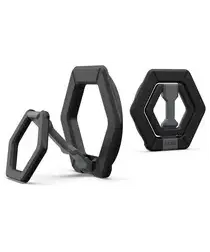 UAG Magnetic Ring Stand MagSafe Standaard en Houder voor Telefoons Zwart Zilver afbeelding