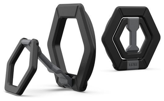 UAG Magnetic Ring Stand MagSafe Standaard en Houder voor Telefoons Zwart Zilver afbeelding 1