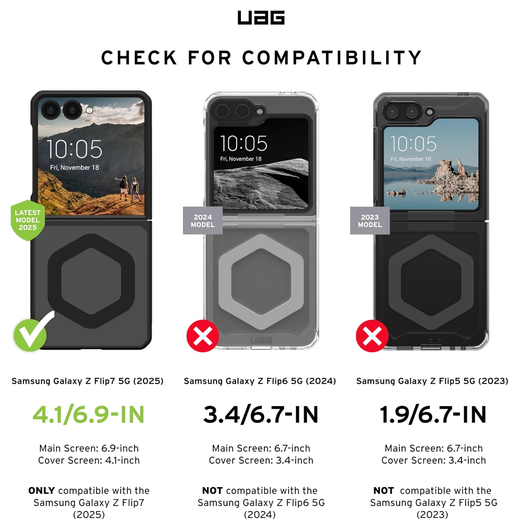 UAG Mouve Samsung Galaxy Z Flip 7 Hoesje MagSafe Back Cover Ash afbeelding 8