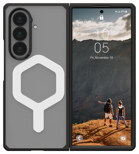 UAG Mouve Samsung Galaxy Z Fold 7 Hoesje MagSafe Back Cover Ice afbeelding 9