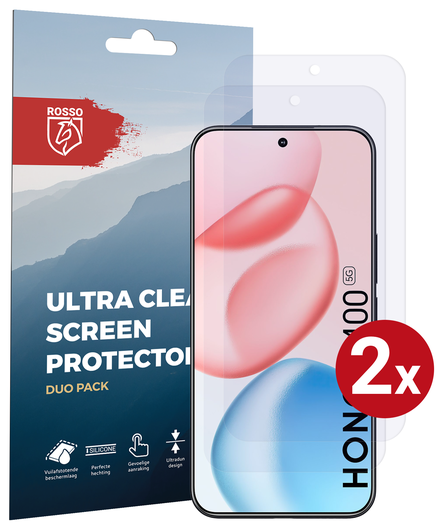 Rosso Honor 400 Screen Protector Case Friendly Folie Duo Pack afbeelding 1