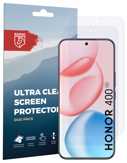 Rosso Honor 400 Screen Protector Case Friendly Folie Duo Pack afbeelding 8