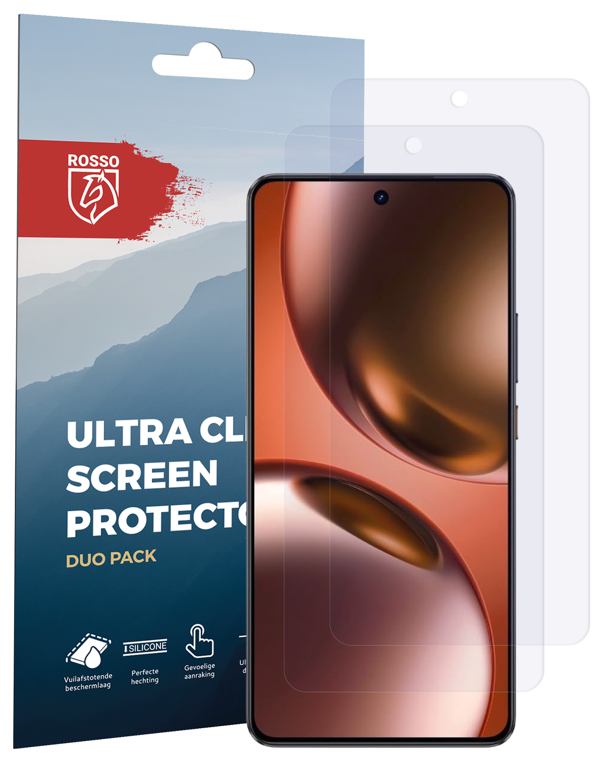 Rosso Realme GT 7 / GT 7T Screen Protector Case Friendly Folie Duo Pack afbeelding 7