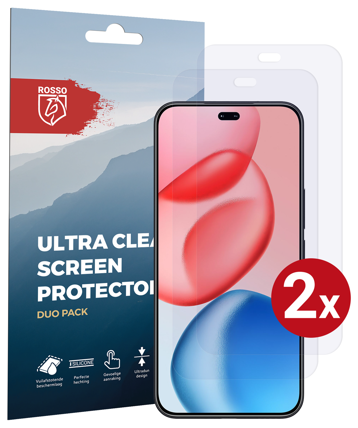 Rosso Honor 400 Pro Screen Protector Case Friendly Folie Duo Pack afbeelding 1