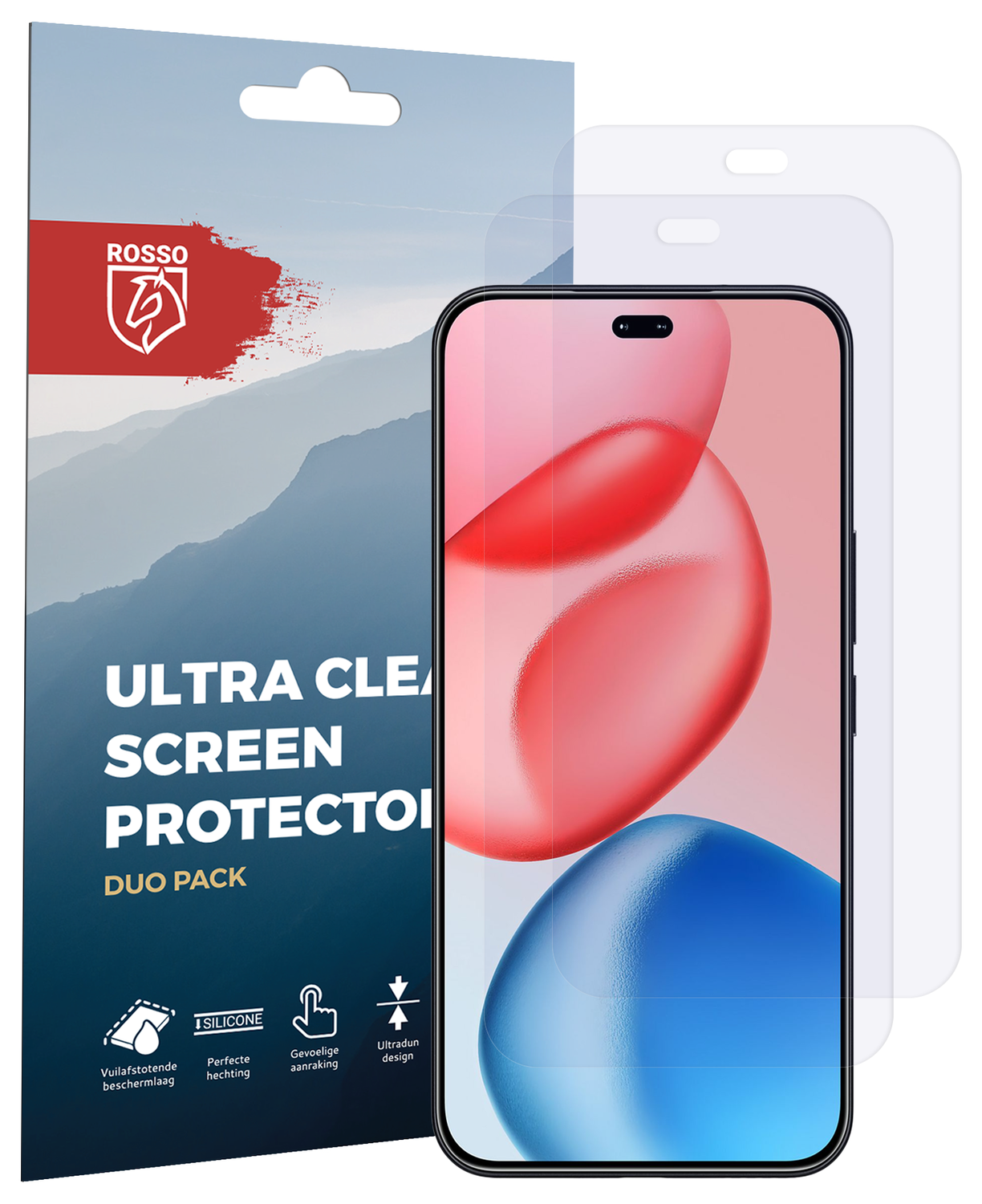 Rosso Honor 400 Pro Screen Protector Case Friendly Folie Duo Pack afbeelding 8