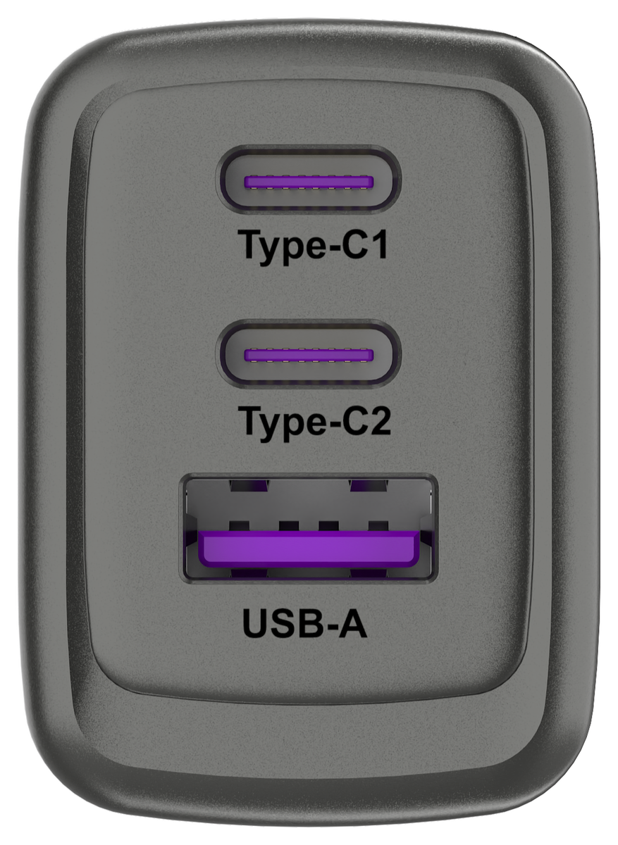 Buddi Power 65W 2x USB-C + USB-A Oplader met USB-C Kabel 1M Grijs afbeelding 20