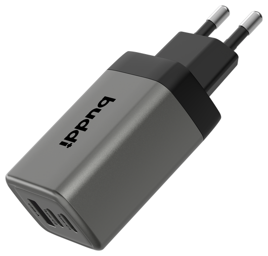 Buddi Power 65W 2x USB-C + USB-A Oplader met USB-C Kabel 1M Grijs afbeelding 17