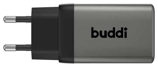 Buddi Power 65W 2x USB-C + USB-A Oplader met USB-C Kabel 1M Grijs afbeelding 2