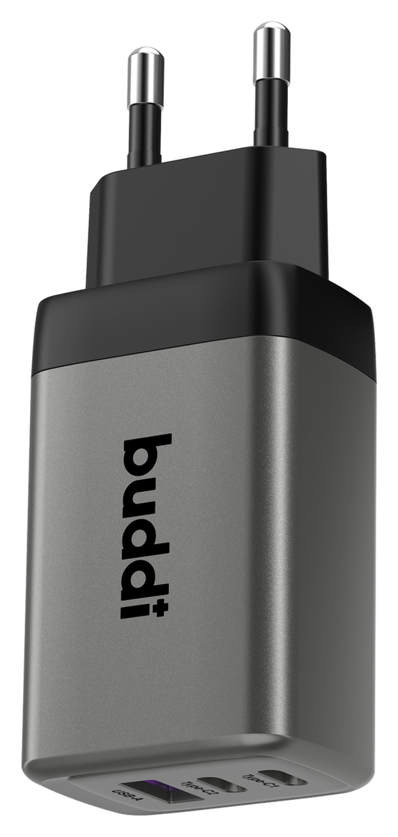 Buddi Power 65W 2x USB-C + USB-A Oplader met USB-C Kabel 2M Grijs afbeelding 18