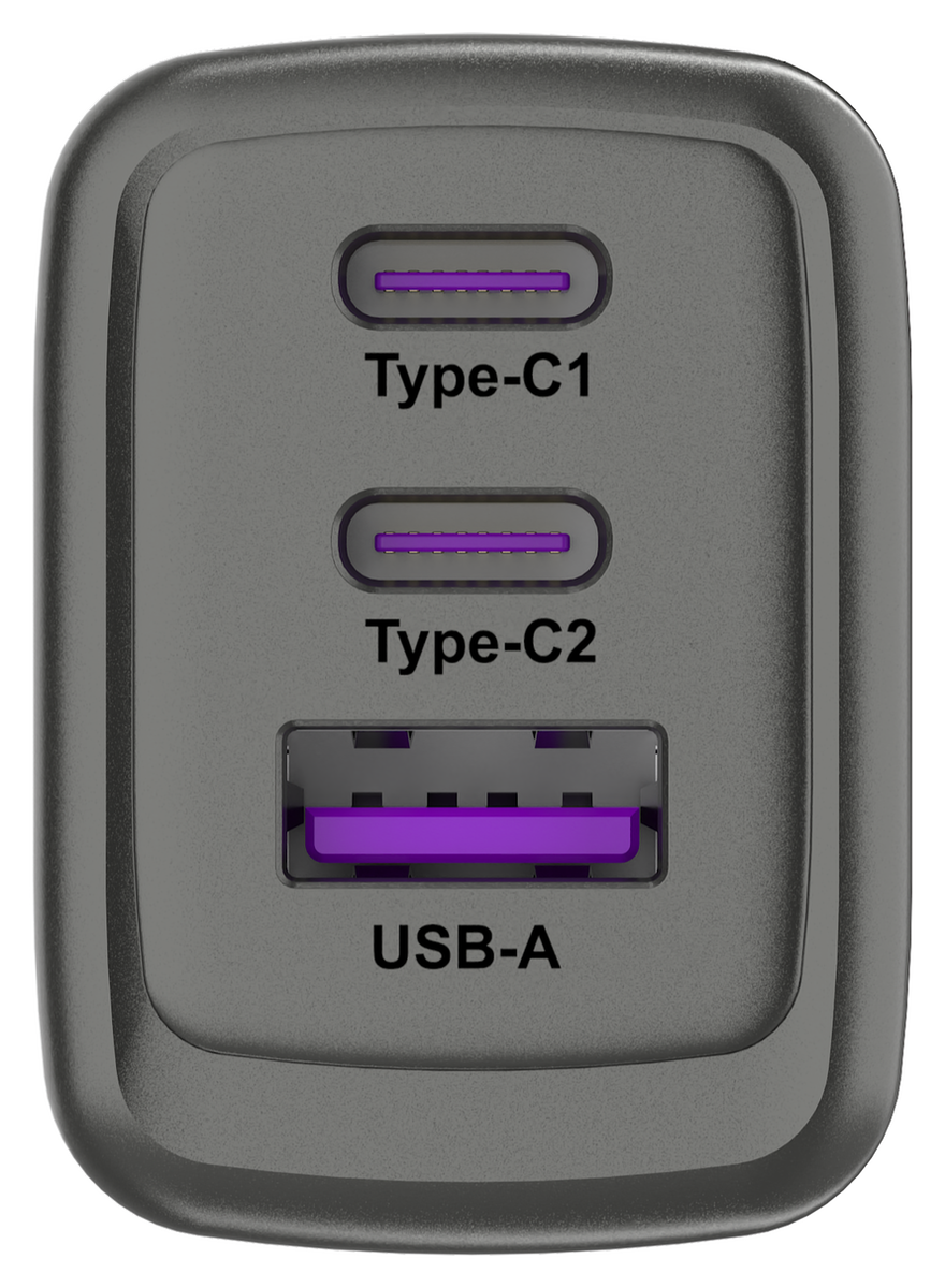 Buddi Power 65W 2x USB-C + USB-A Oplader met USB-C Kabel 2M Grijs afbeelding 20