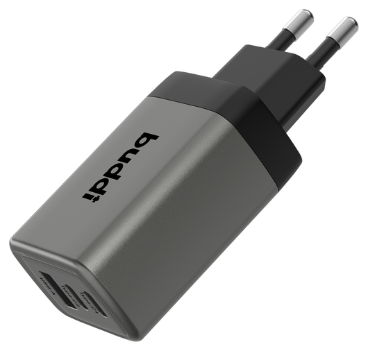 Buddi Power 65W 2x USB-C + USB-A Oplader met USB-C Kabel 2M Grijs afbeelding 17