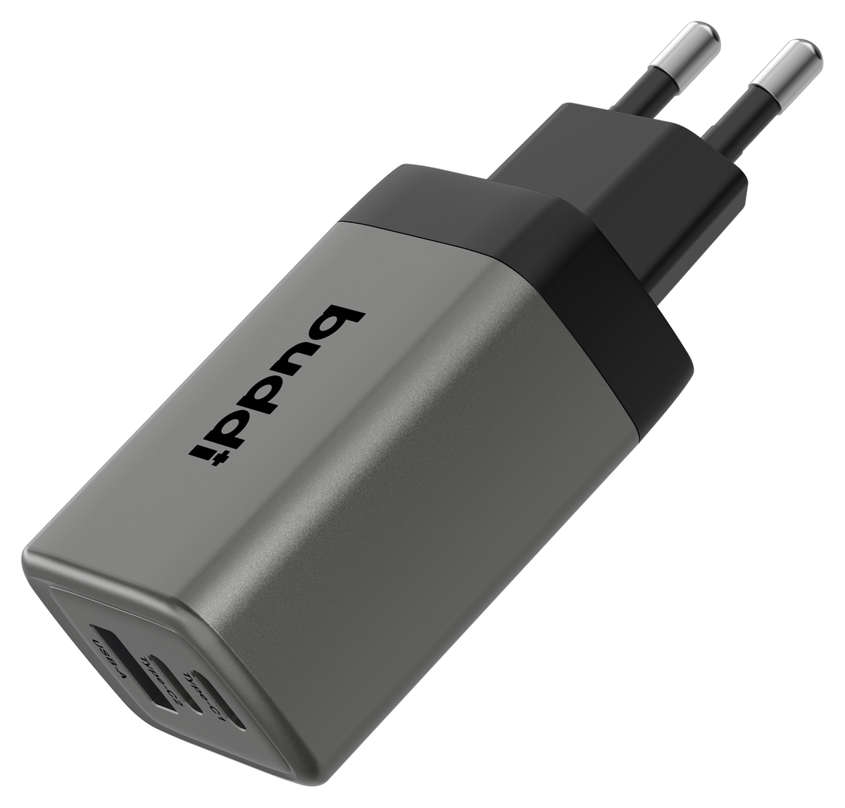 Buddi Power 65W 2x USB-C + USB-A Oplader met USB-C Kabel 3M Grijs afbeelding 17
