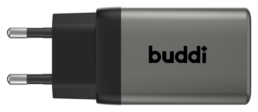 Buddi Power 65W 2x USB-C + USB-A Oplader met USB-C Kabel 3M Grijs afbeelding 2