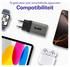 Buddi Power 65W 2x USB-C + USB-A Oplader met USB-C Kabel 3M Grijs afbeelding 6