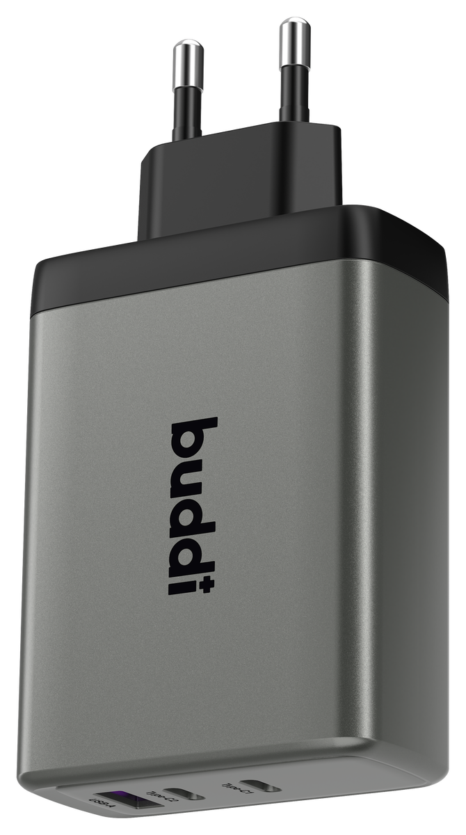 Buddi Power 100W 2x USB-C + USB-A Oplader met USB-C Kabel 1M Grijs afbeelding 19