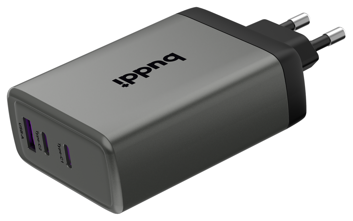 Buddi Power 100W 2x USB-C + USB-A Oplader met USB-C Kabel 1M Grijs afbeelding 20