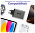 Buddi Power 100W 2x USB-C + USB-A Oplader met USB-C Kabel 1M Grijs afbeelding 6